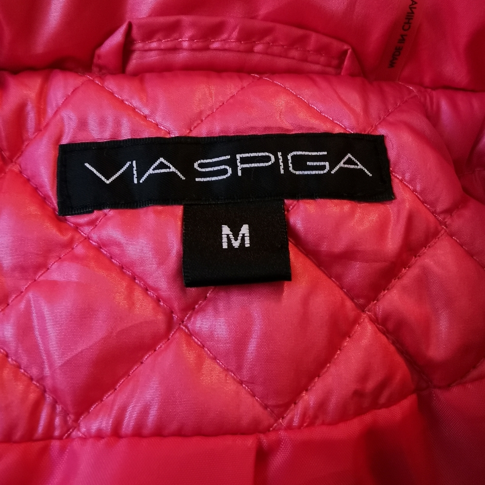 Via Spiga Quilted Jacket in Salmon - Sz M - Picture 7 of 8
